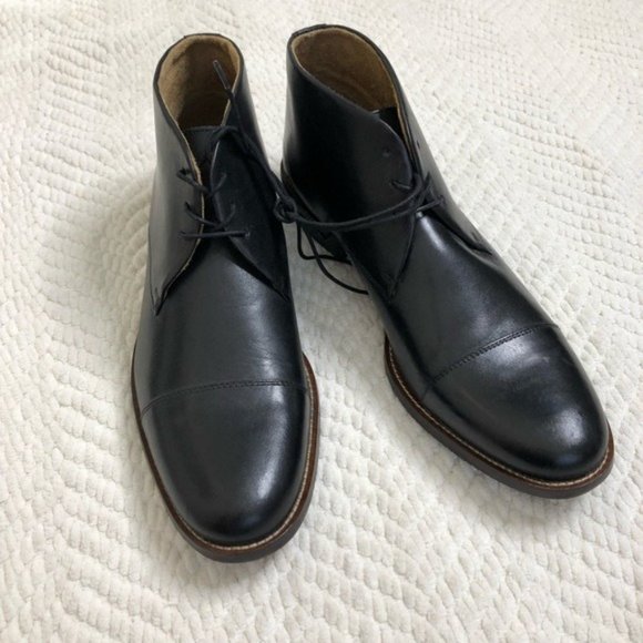 Brand New! Stafford Black Leather Cap Toe Oxford, 12M main image 4